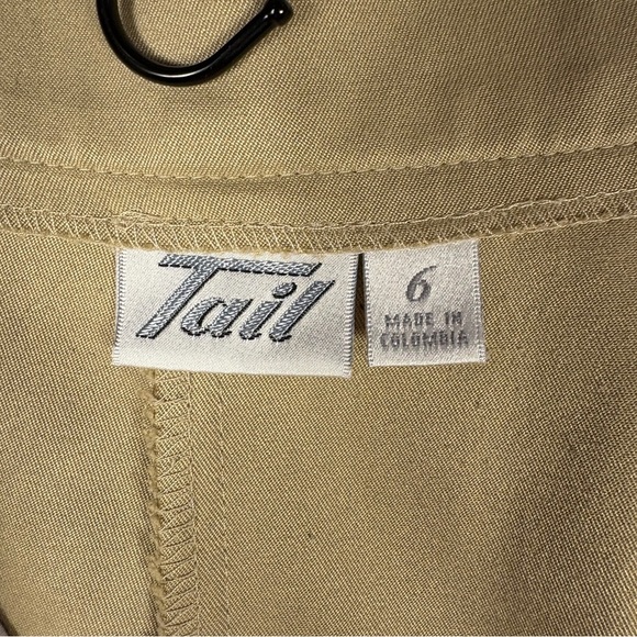 Tail Classic High Waisted Tan Golf Shorts 8 Inch Inseam - Picture 4 of 5